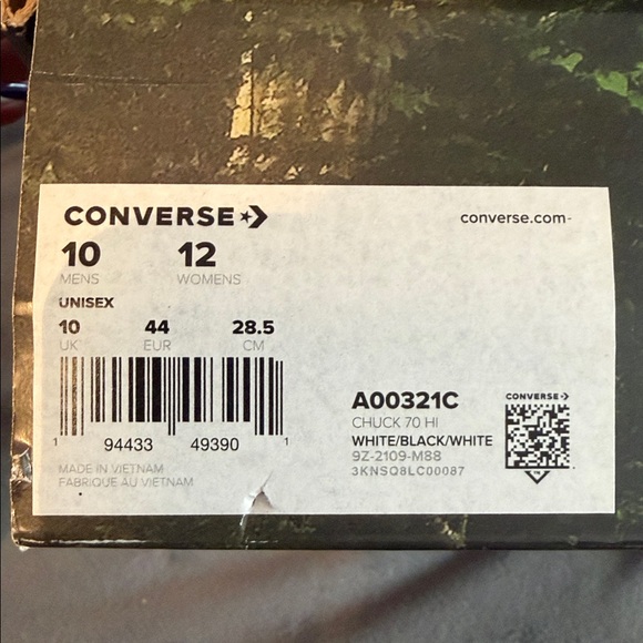 Converse x CLOT Chuck Taylor 70 Hi Sneaker PANDA Shoe Men's Size 10 - Picture 8 of 8